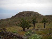 El suave perfil del Roque Redondo destaca en el paisaje de esta parte del camino